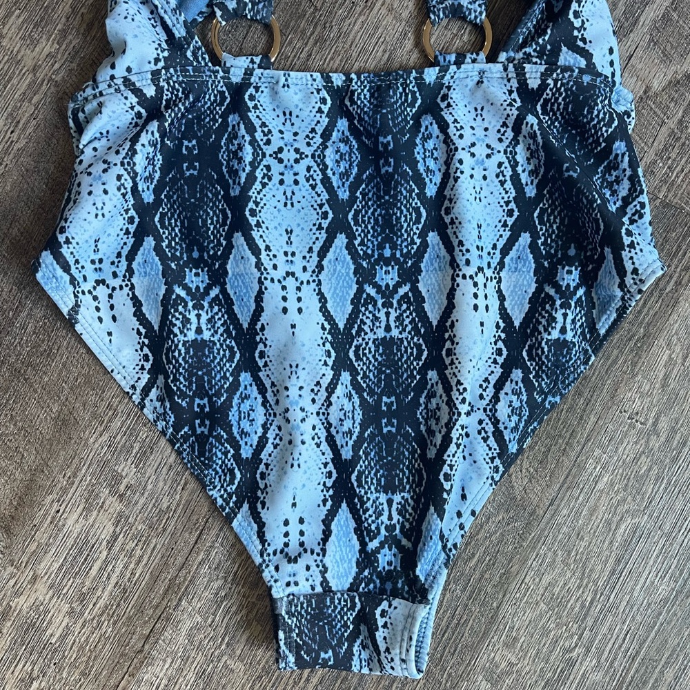 Rachel Roy snakeskin cutout one piece bathing suit - Picture 7 of 11
